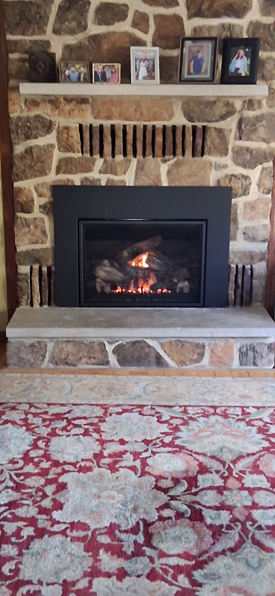 Completed fireplace project